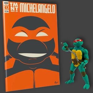TMNT Michelangelo Comic Book & Action Figure By Loyal Subjects New In Box